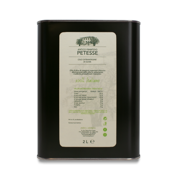 Extra virgin organic olive oil "Antico Frantoio Petesse"